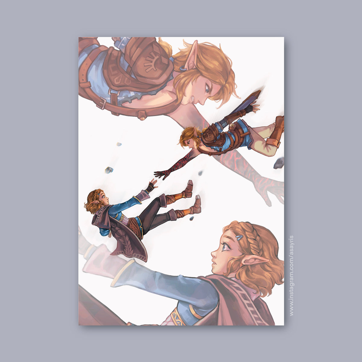 Zelda & Link (Art Print)