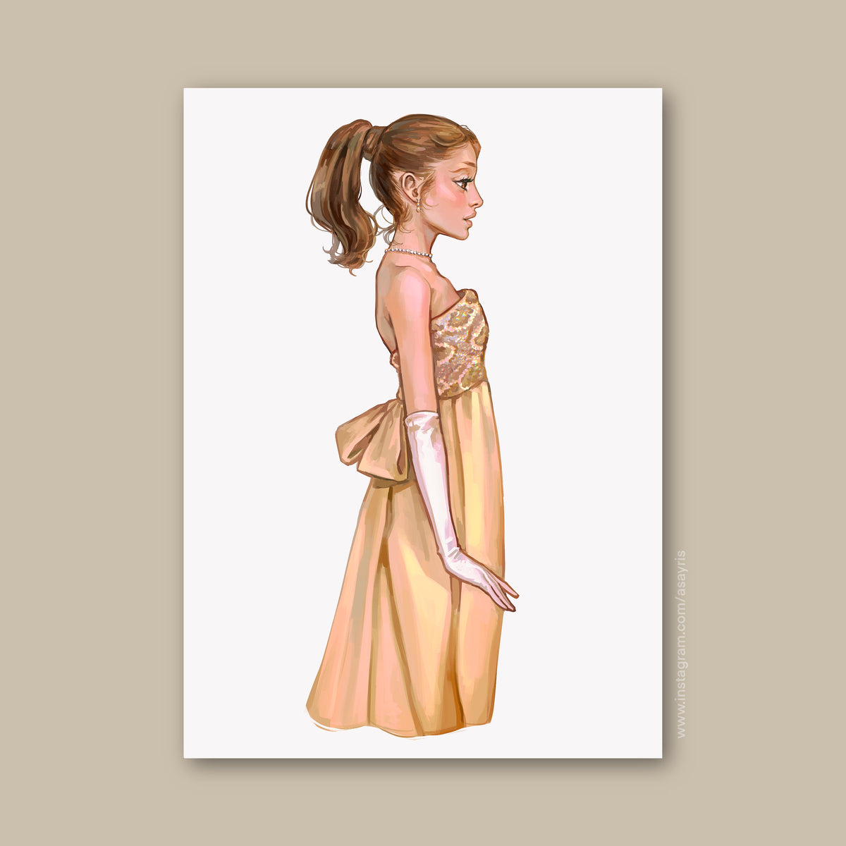 Ariana Grande - Golden Globes 2025 (Art Print)