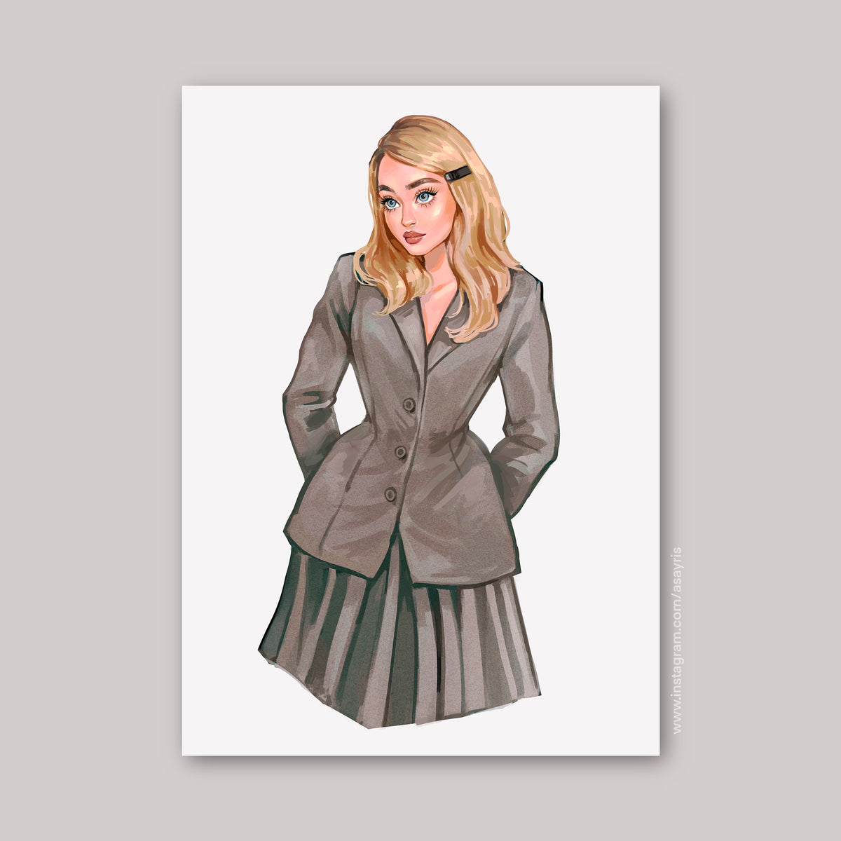 Sabrina Carpenter - Dior Homme show (Art Print)