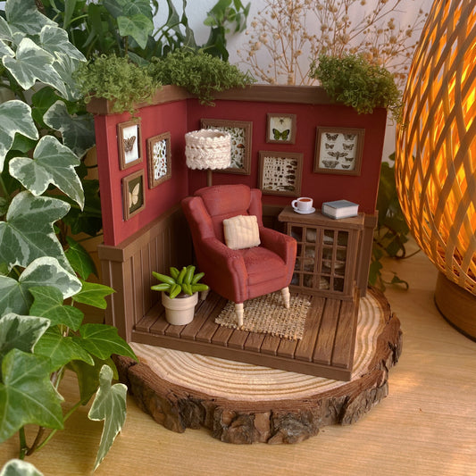 Reading Corner Miniature - Red Room