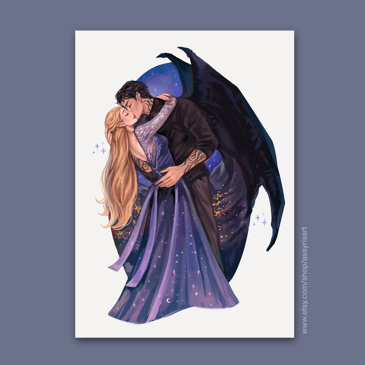 Feyre & Rhysand, Velaris - ACOTAR (Art Print)