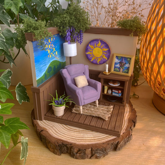 Reading Corner Miniature - Rapunzel vibes